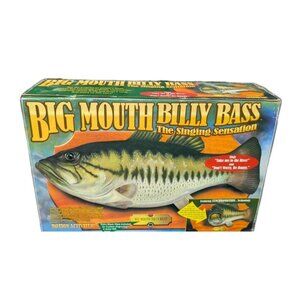 NEW IN BOX Gemmy Big Mouth Billy Bass 1998 Motion Activated Singing Fish